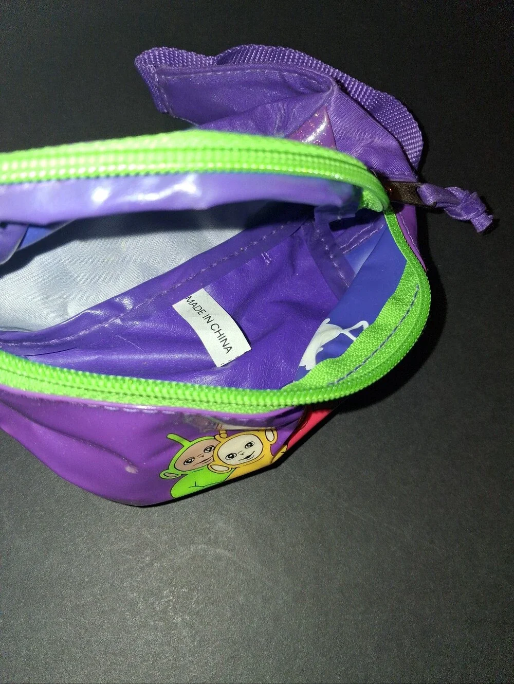 RARE!!! HTF Vintage Teletubbies Purple Fanny Pack Belt Bag